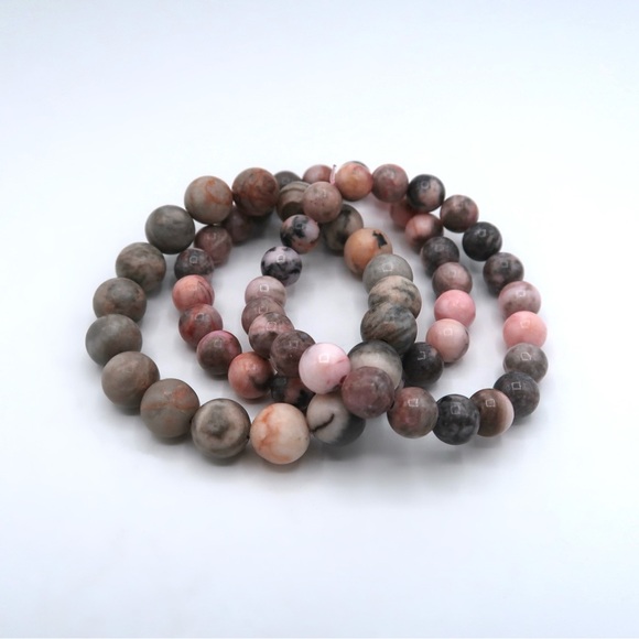 PINK ZEBRA JASPER BRACELET - Picture 6 of 7